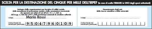 Modulo 5 per mille