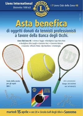 Asta benefica Sanremo  - 15 aprile 2025