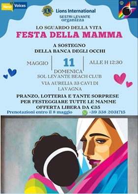 Festa della Mamma a favore della Banca degli Occhi - Lavagna 11 maggio 2025