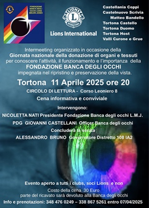 Intermeeting Giornata Nazionale donazione organi e tessuti 11 aprile 2025