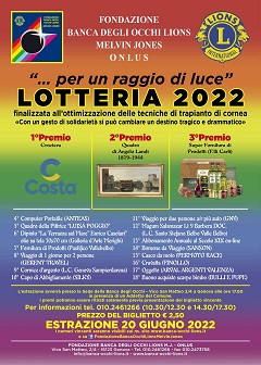 Locandina lotteria 2022