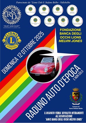 Locandina raduno auto epoca e non solo - 12 ottobre 2025