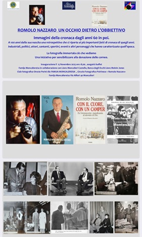 Locandina Mostra fotografica Romolo Nazzaro... un'occhi dietro l'obbiettivo dal 15 novembre 2025