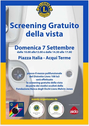 Locandina Screening gratuito della vista 7 settembre 2025
