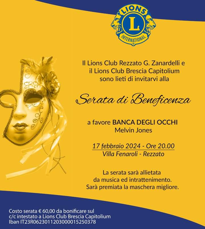 Serata di beneficenza - Rezzato (BS) 17 febbraio 2024 Serata di beneficenza - Rezzato (BS) 17 febbraio 2024